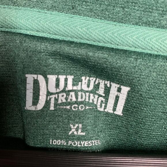 Men's Duluth Trading Co Green 1/4 Zip Long Sleeve Sweatshirt Fleece XL - Picture 4 of 7